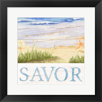 Framed Savor the Sea III Print