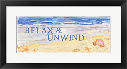 Framed Savor the Sea Panel I Print