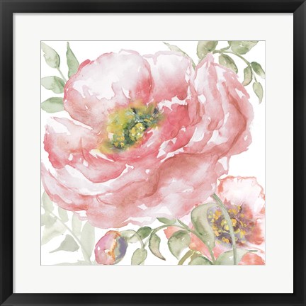 Framed Poppy Romance I Print