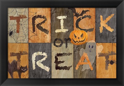 Framed Halloween Trick or Treat Rectangle Print