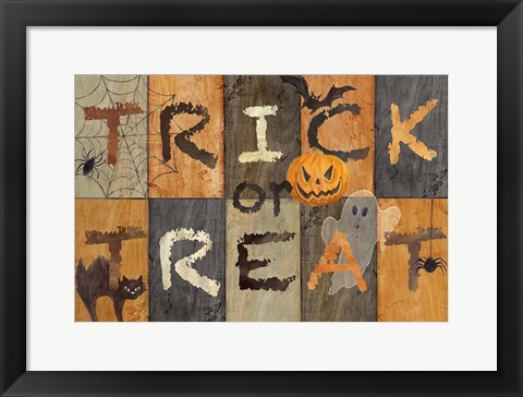 Framed Halloween Trick or Treat Rectangle Print