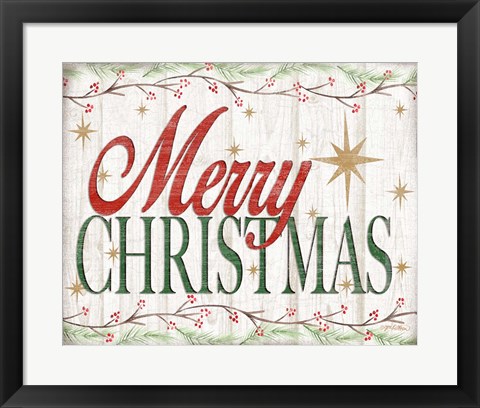 Framed Merry Christmas Print