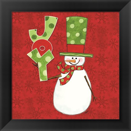 Framed Winter Wonderland Snowmen III Print