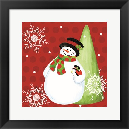 Framed White Christmas Wishes II Print