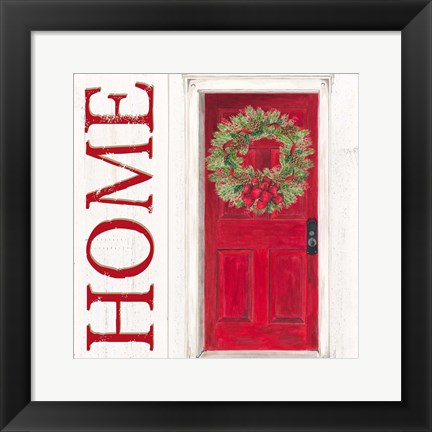 Framed Home for the Holidays Home Door Print