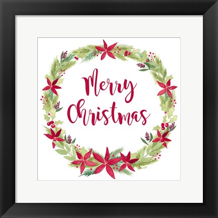 Framed Be Joyful Merry Christmas Print