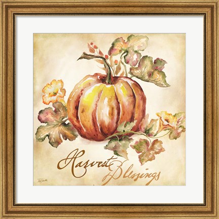 Framed Watercolor Harvest III Print