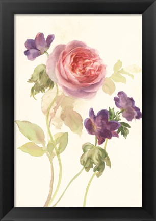 Framed Watercolor Flowers IV Print