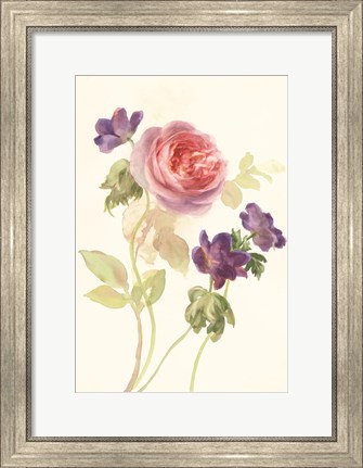 Framed Watercolor Flowers IV Print