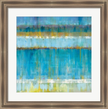 Framed Abstract Stripes Print