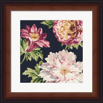 Framed Mixed Floral IV Crop II Pastel Print