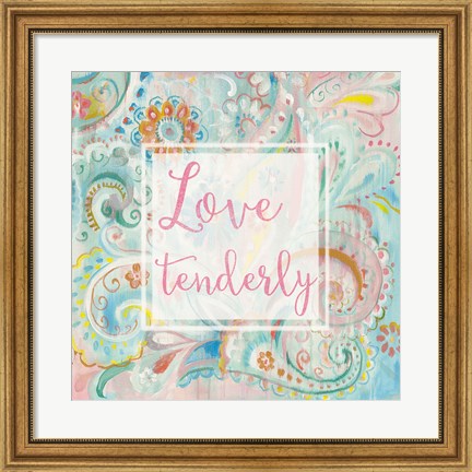 Framed Spring Dream Paisley III Pink Sentiment Print