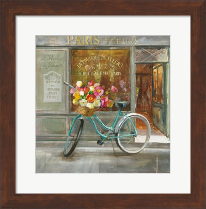 Framed French Flowershop Print