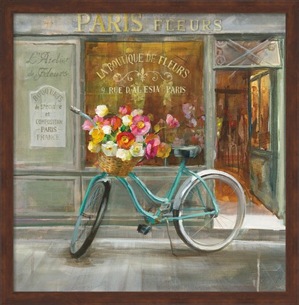 Framed French Flowershop Print