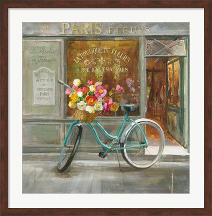 Framed French Flowershop Print