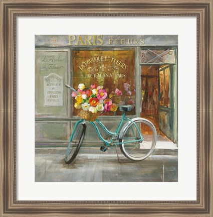 Framed French Flowershop Print