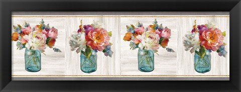 Framed French Cottage Bouquet IV Print