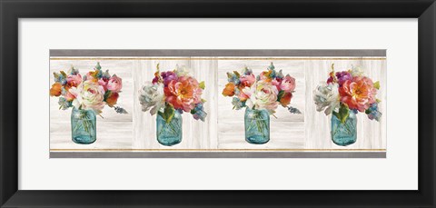 Framed French Cottage Bouquet IV Print