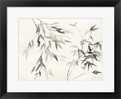 Framed Bamboo Leaves II Print