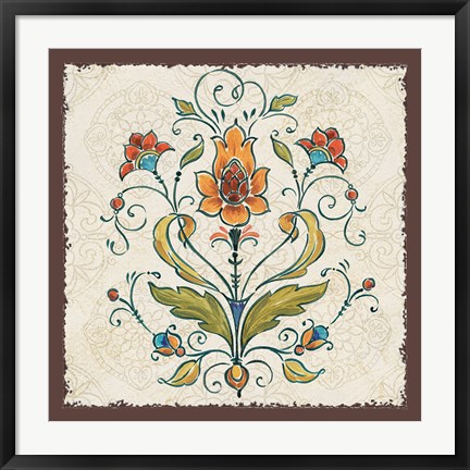 Framed Mediterranean Flair III Print