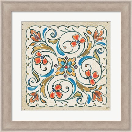 Framed Mediterranean Flair XI Print