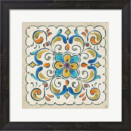 Framed Mediterranean Flair XIV Print