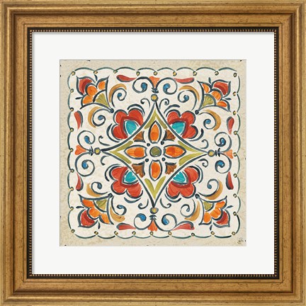 Framed Mediterranean Flair XIII Print