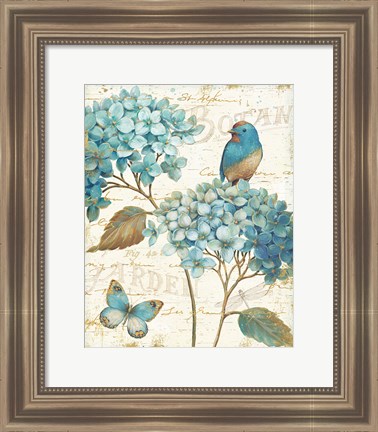 Framed Blue Garden III Print