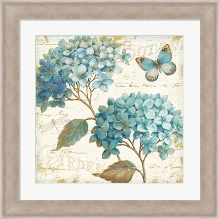 Framed Blue Garden V Print