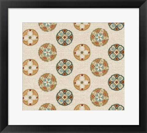 Framed Spice Suzani Patterns II Print