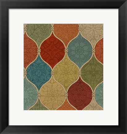 Framed Spice Mosaic Pattern Crop Print