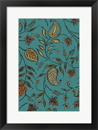 Framed Paisley Trail I Patterns Print