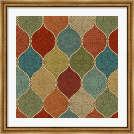 Framed Spice Mosaic Pattern Print