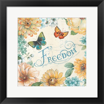 Framed Butterfly Bloom III Print