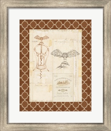 Framed Fancy Corkscrew I Border Print