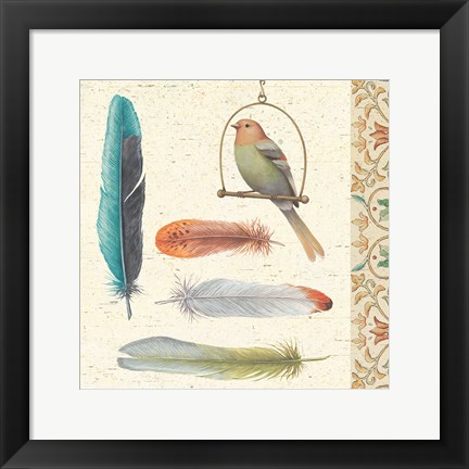 Framed Feather Tales II Print