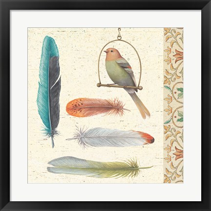 Framed Feather Tales II Print