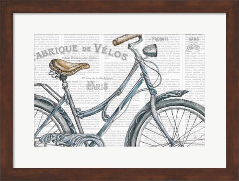 Framed Bicycles III Print