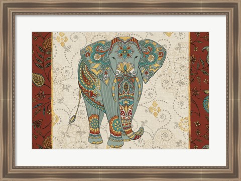 Framed Elephant Caravan IA Print