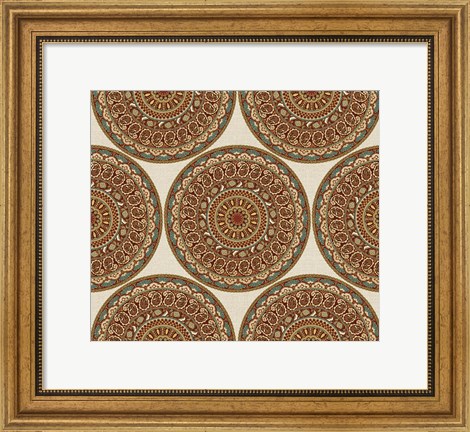 Framed Mandala Road Pattern I Print