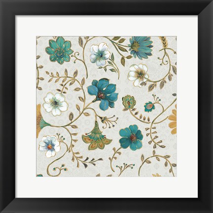 Framed Bohemian Wings Floral Dance Print