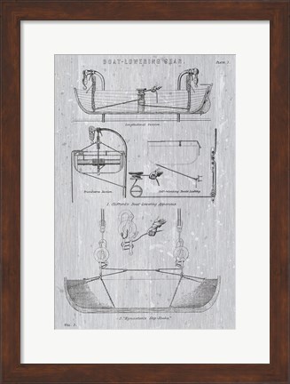 Framed Boat Launching I Neutral Print