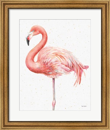 Framed Gracefully Pink V Print