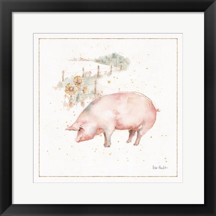 Framed Farm Friends IX Print