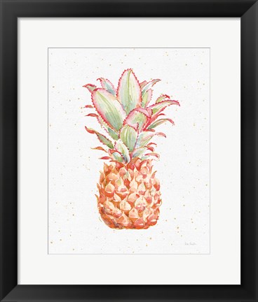 Framed Gracefully Blush Pineapple XI Print