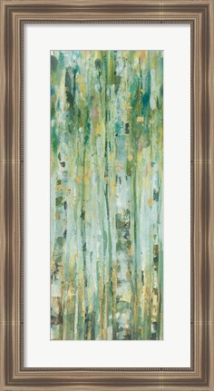 Framed Forest VII with Teal Print