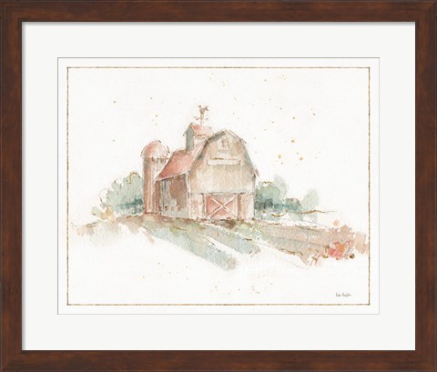 Framed Farm Friends XV Barn Print