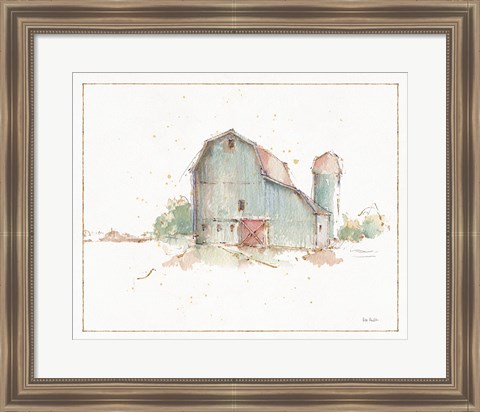 Framed Farm Friends XIV Barn Print