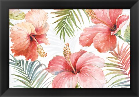 Framed Tropical Blush I Print