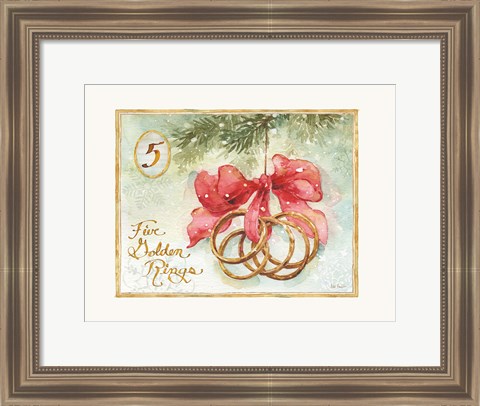 Framed 12 Days of Christmas V Print